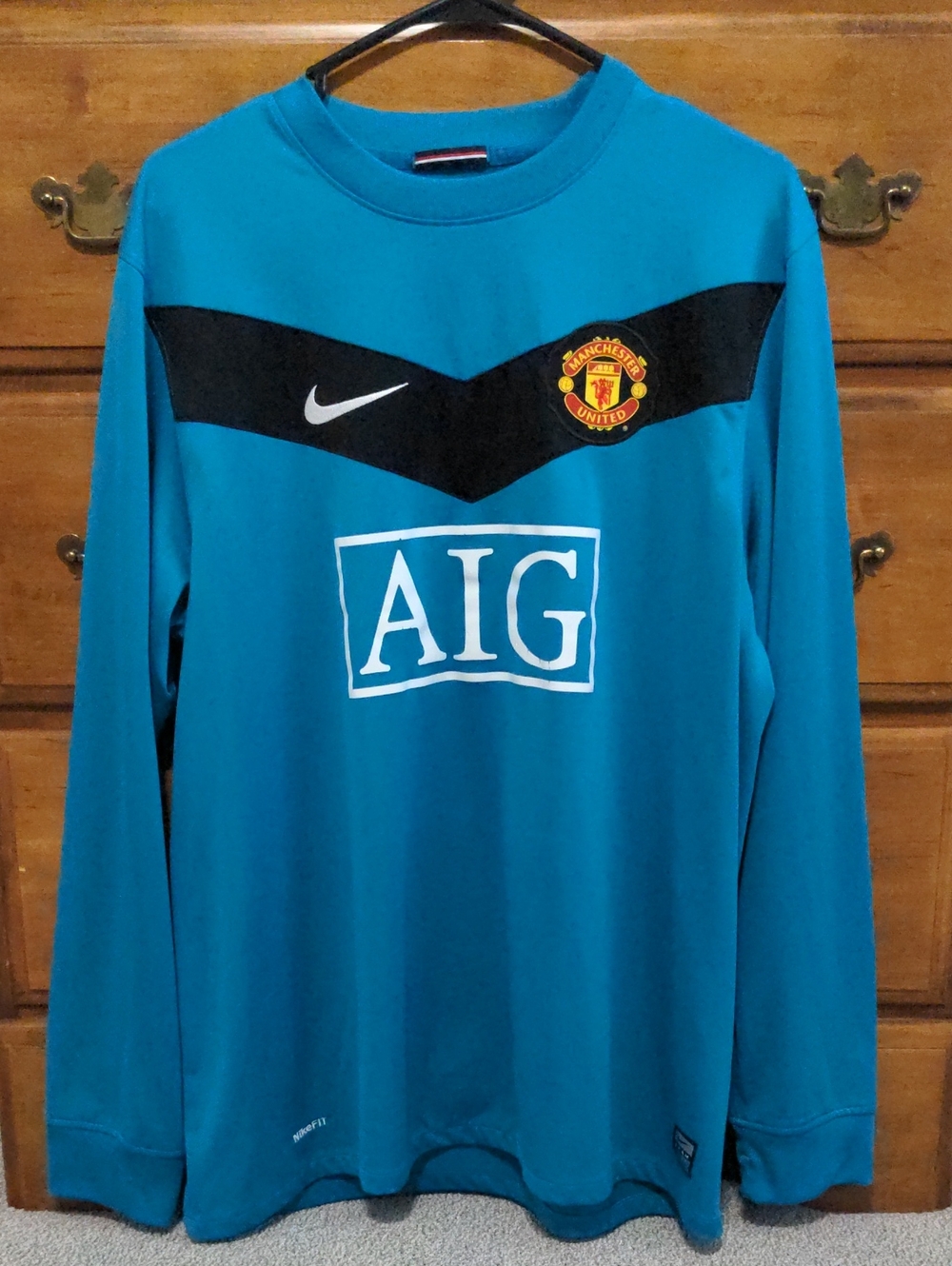 Nike Teal Long-Sleeve Manchester United Training Shirt